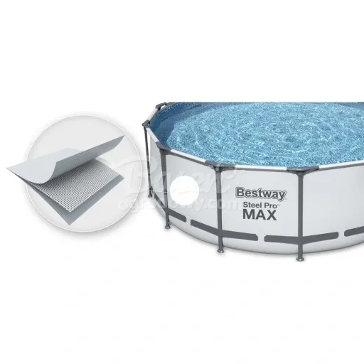 BASEN STELAŻOWY OGRODOWY OKRĄGŁY RODZINNY 366x122cm BESTWAY ZESTAW 11w1