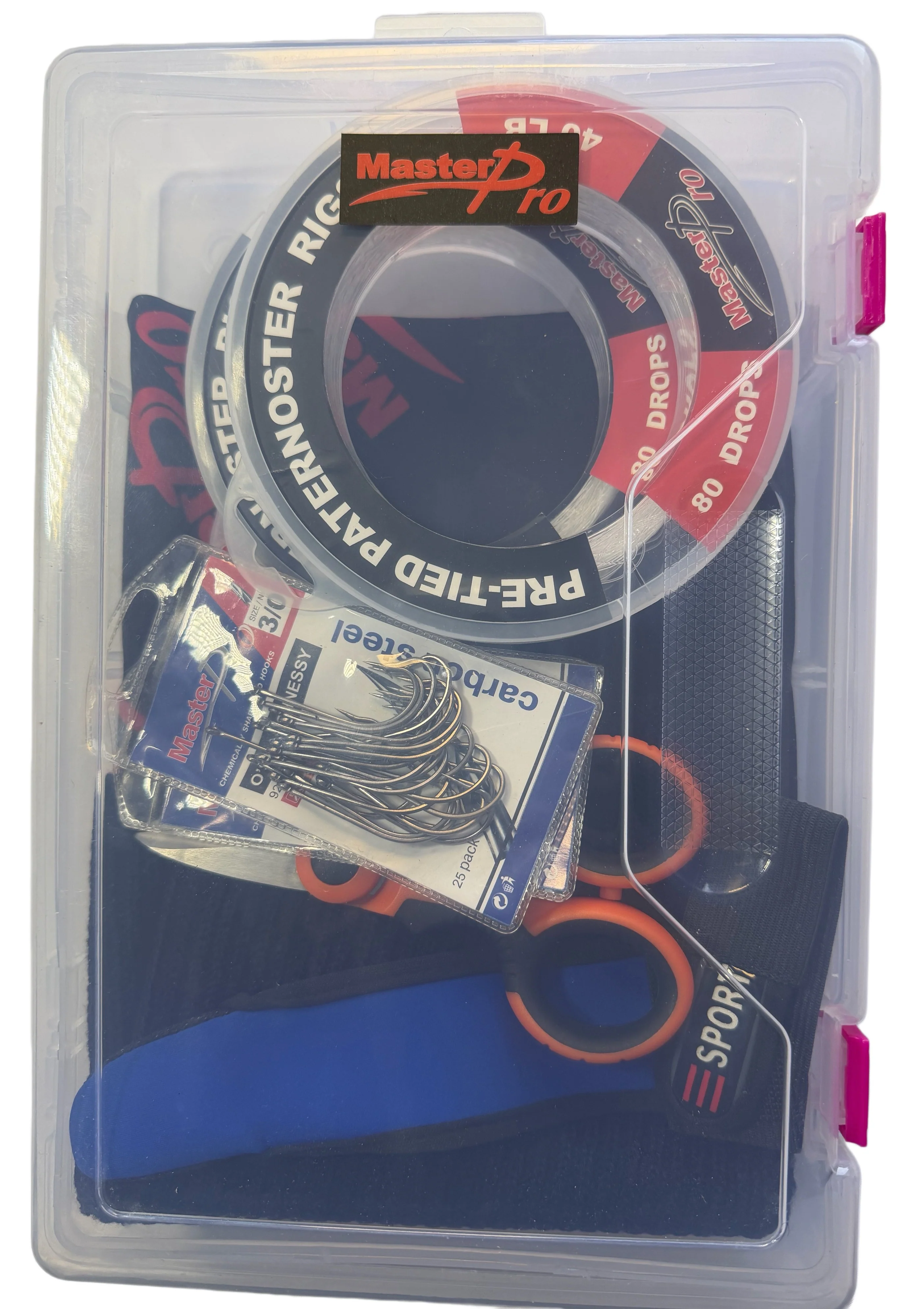 Winter Surf Fishing Kit �?Windproof Beanie & Neck Gaiter + 40LB Ready Rigs, Hooks & Claw Sinkers �?FREE Tackle Box �?AU Beach Fishing
