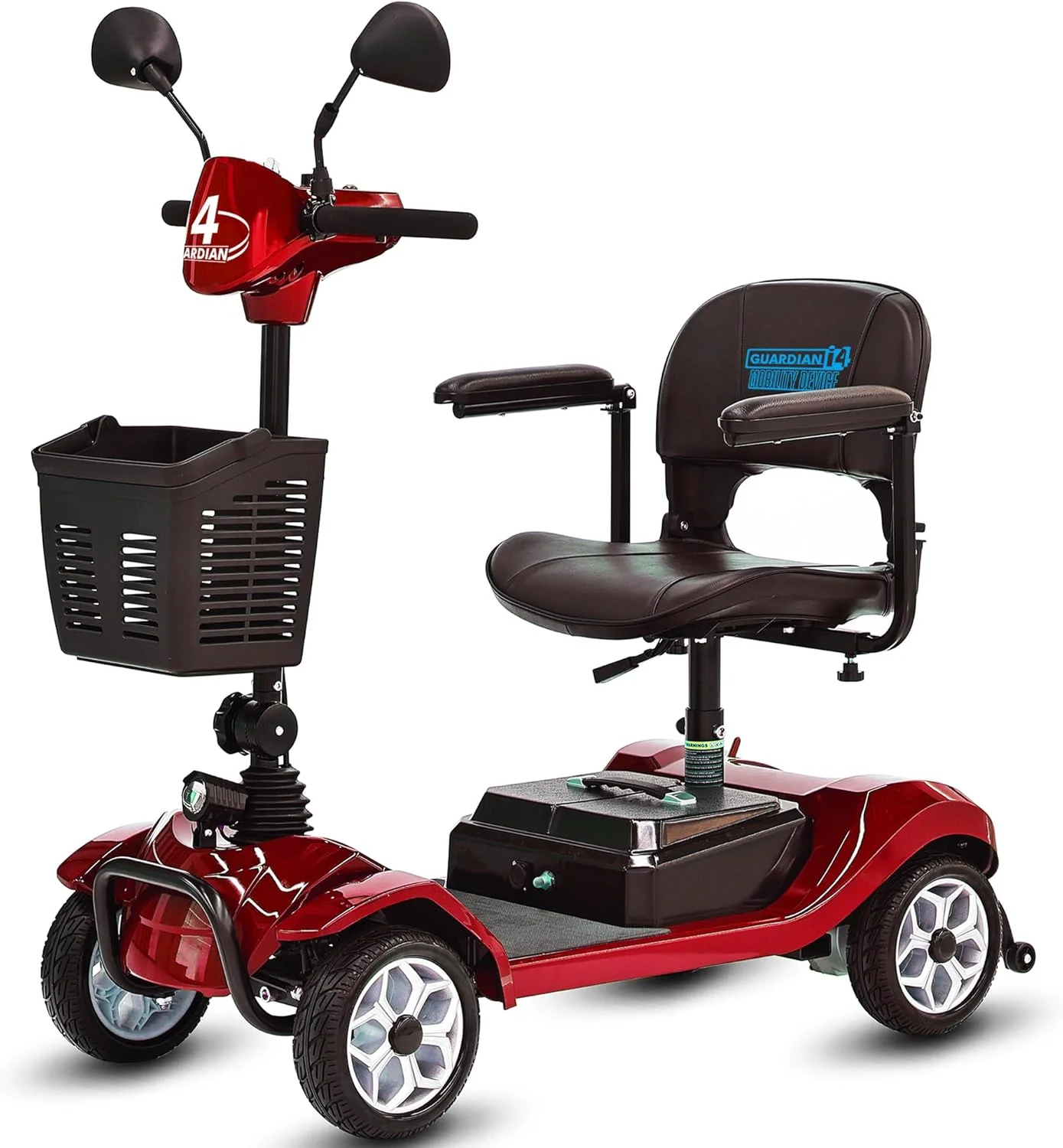 2025 Elektrische mobiliteitsscooter met 4 wielen voor volwassenen en senioren C Compact, krachtig model met langeafstandsaccu en achteruitkijkspiegels