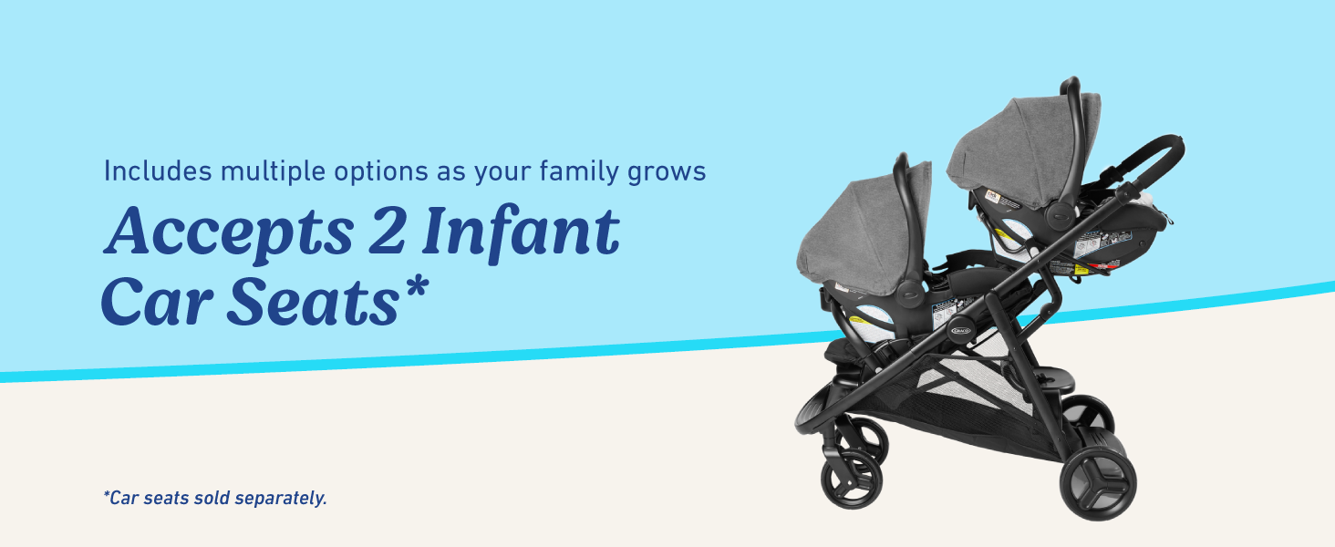 multiple options growing family infant car seats double stroller children twins safe convenient