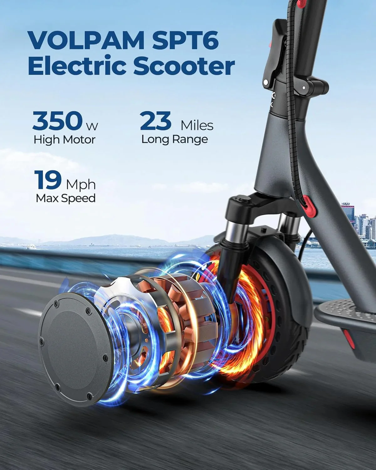 Electric scooter, 350W/500W powerful motor, 8.5