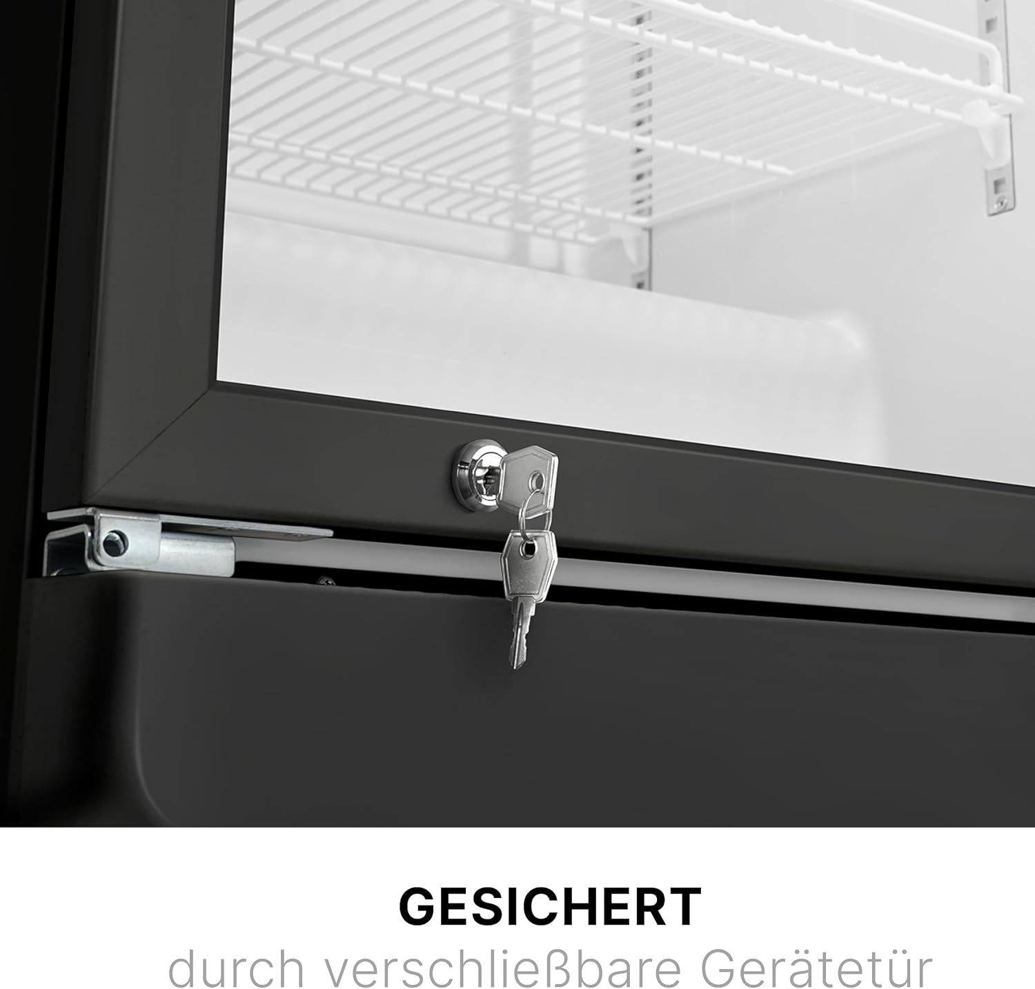 Bomann® Kühlschrank mit Glastür | Getränkekühlschrank abschließbar | 6 höhenverstellbare Ablagen | 30kg je Ablage | 347 Liter | Kühlschrank groß | Flaschenkühlschrank m. LED-Licht | KSG 7351 schwarz