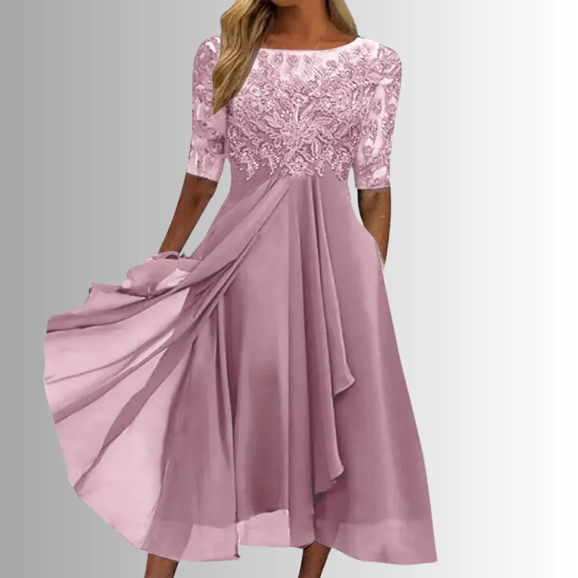 Womena??s Elegant Lace Dress Soft Layered Skirt for Special Occasions