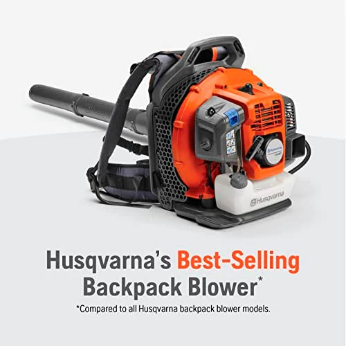 Husqvarna 150BT Petrol Leaf Blower with Backpack, 51 cc, 2.16 hp, 765 CFM, 270 MPH, Ergonomic Design