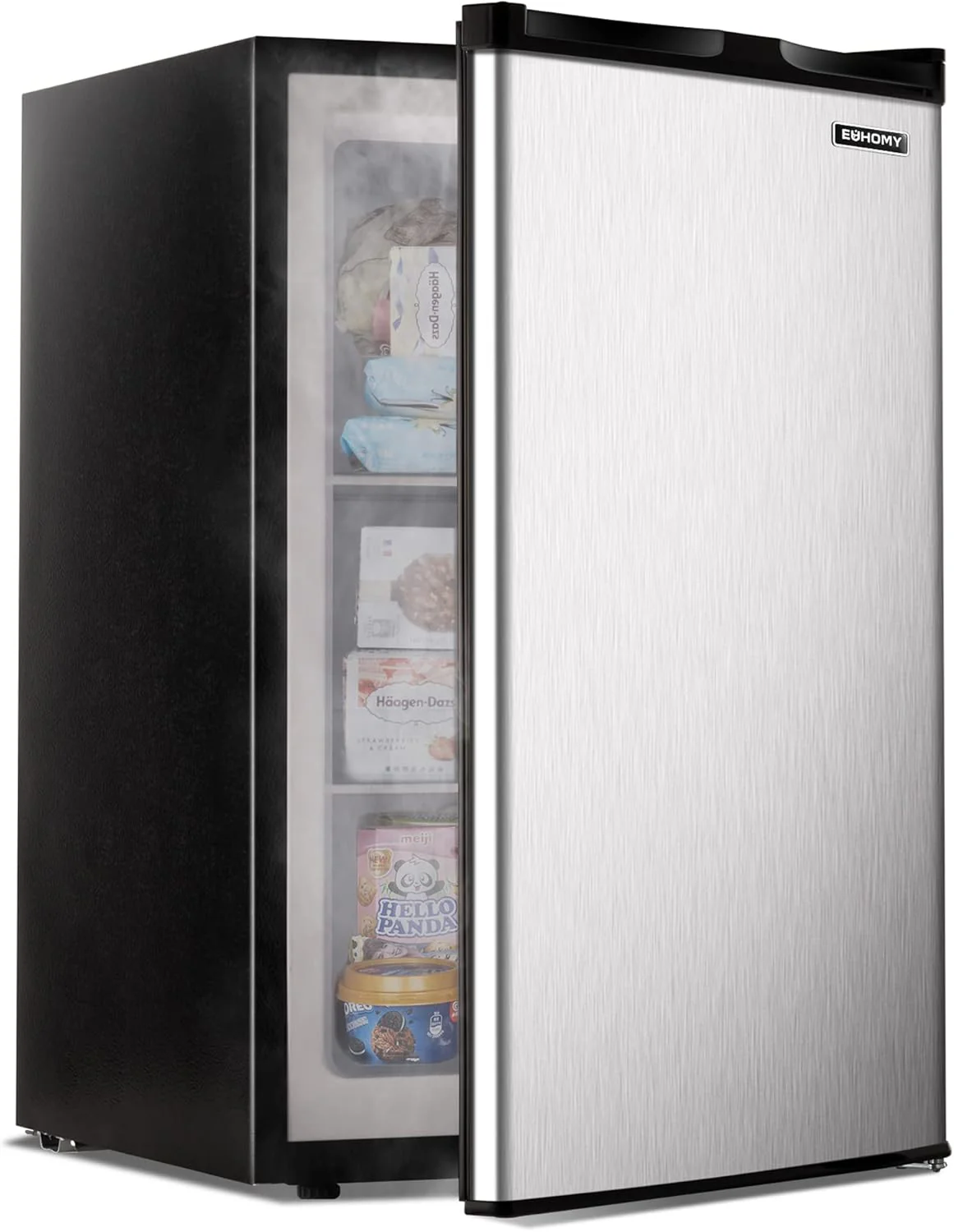 EUHOMY Mini Freezer Countertop,1.1 Cubic Feet, Single DoorCompact Upright Freezer