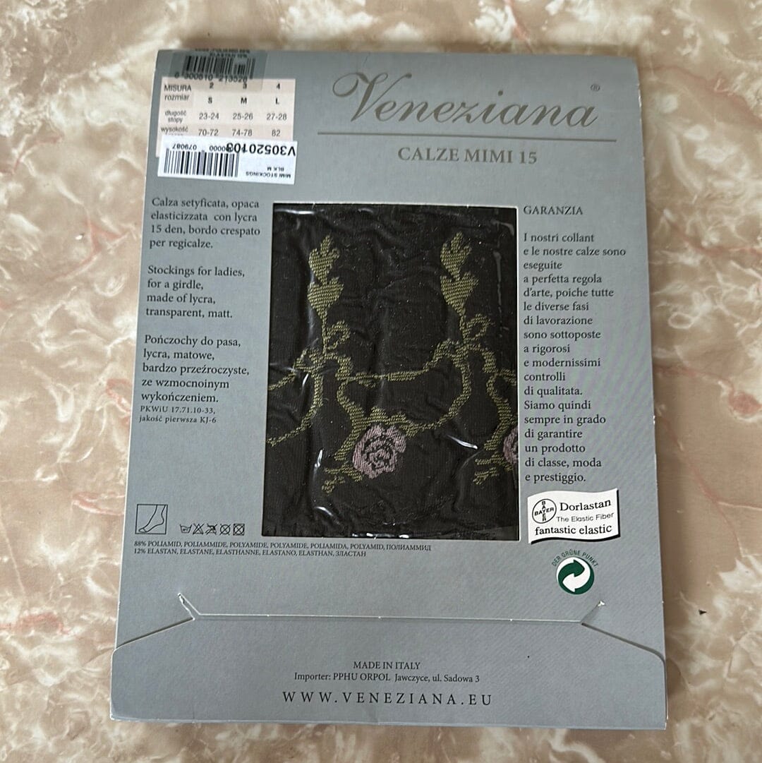 Y2K Veneziana Rose Stripe Stockings