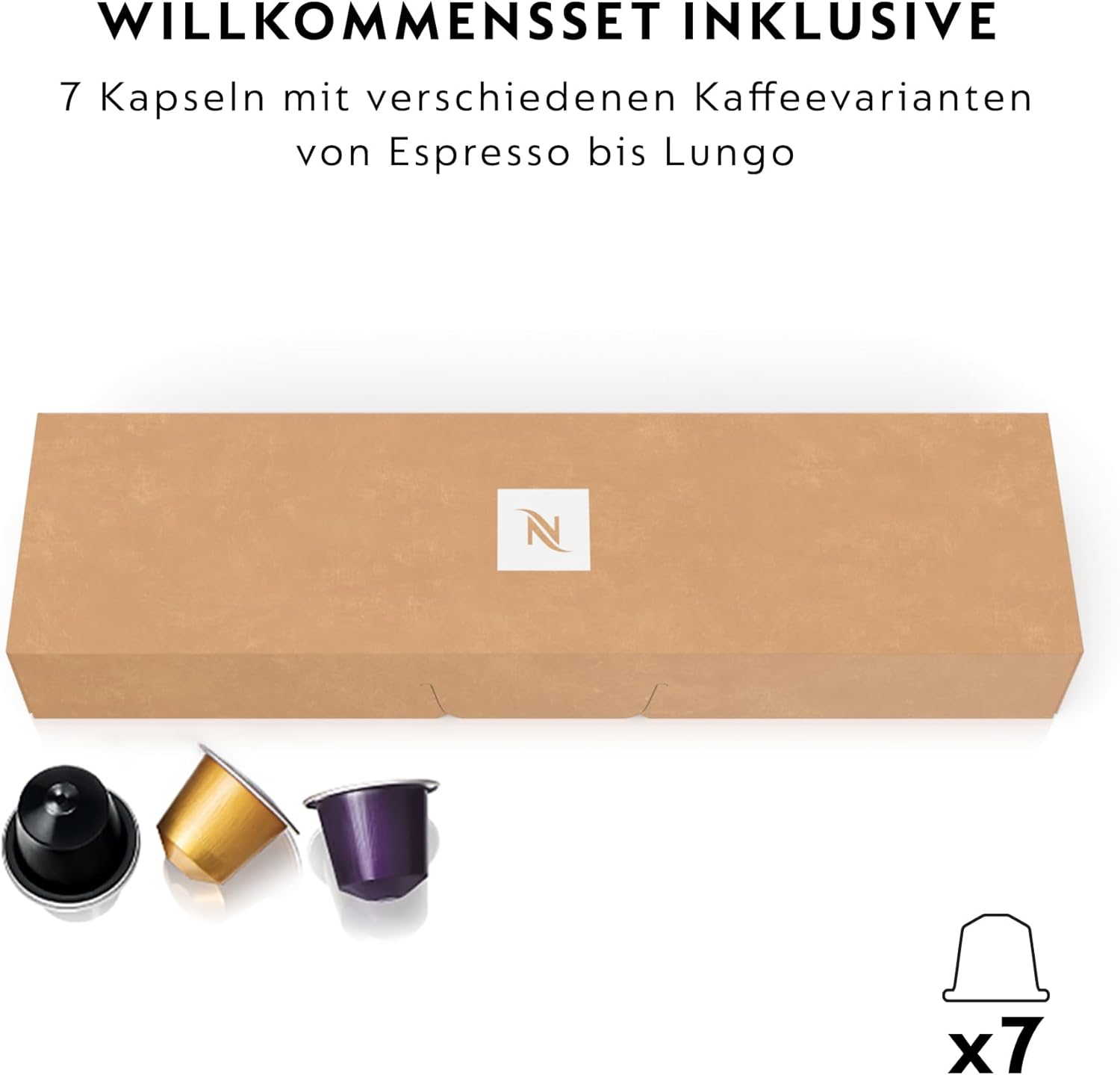 Krups Nespresso Pixie Redesign Kaffeekapselmaschine, 1260 W, 0,7-L-Wassertank, Espresso oder Lungo, energiesparend, recycelbare Kapseln, inkl. Willkommensset, Titan, XN306T10