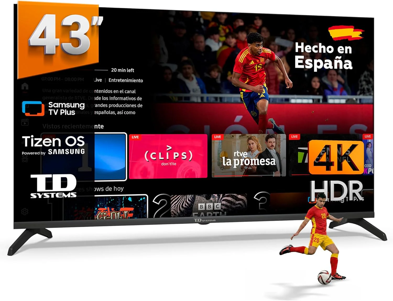 TD Systems - Smart TV 50 Inch 4K with Tizen OS 8.0 Powered by Samsung, Triple TV Tuner (DVB-T2/C/S2). 2026 TVs - PRIME50C22TIZEN