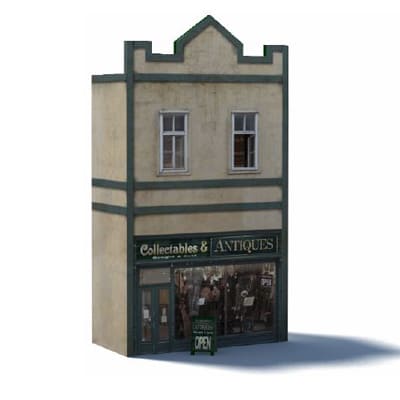 Background Shop (Antiques, cream, 2 level)