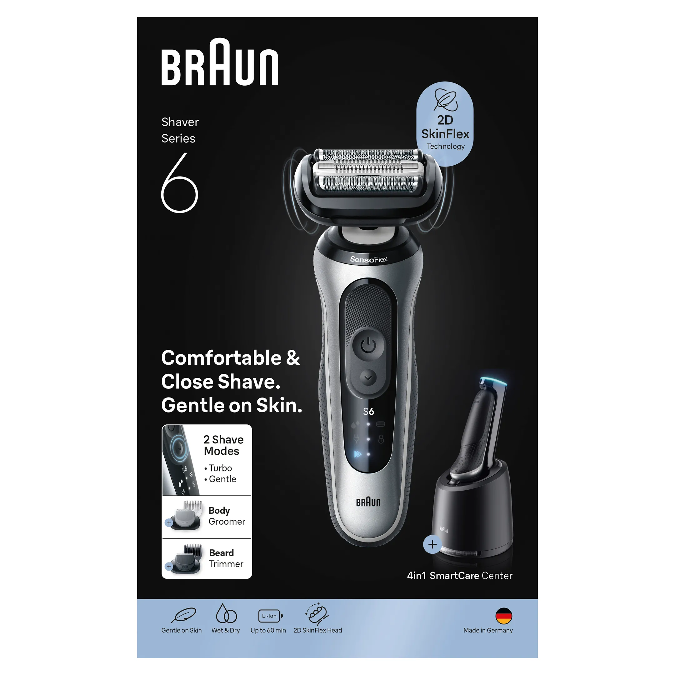Braun Elektrisch scheerapparaat Series 6 62-S7650cc