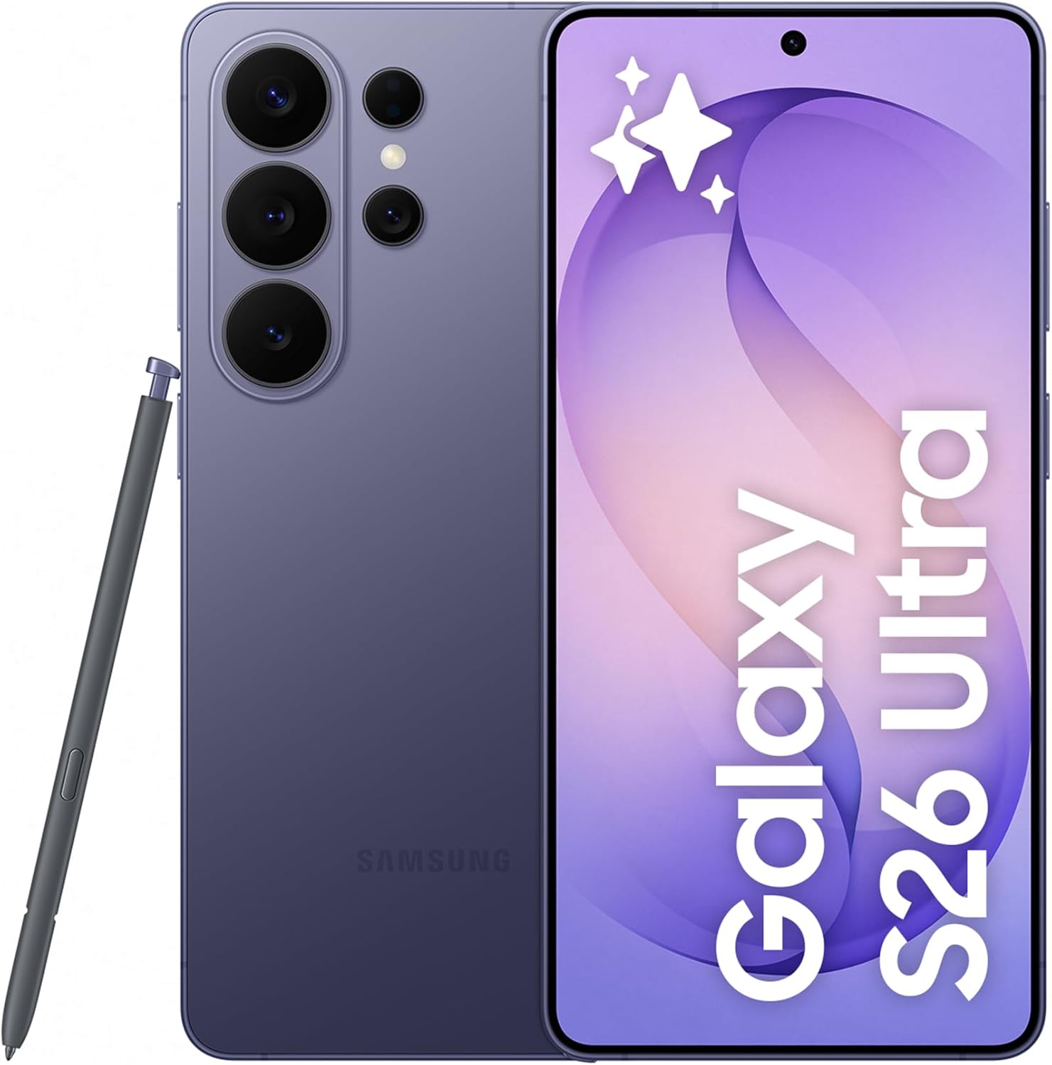 Samsung Galaxy S26 Ultra, 512GB, Smartphone con Galaxy AI, Cámara 200MP, 12GB RAM, Batería 5000mAh, Garantía del Fabricante 3 Años+1 Año Extra, Color Violeta Cobalto (Versión Española)