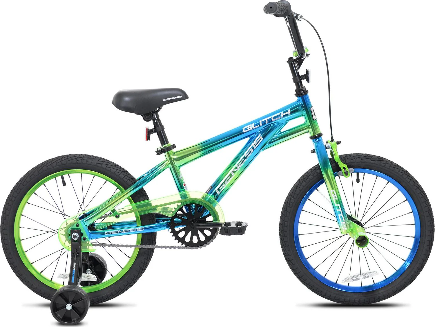 Genesis 18 Glitch Boy’s BMX kerékpár, kék/zöld