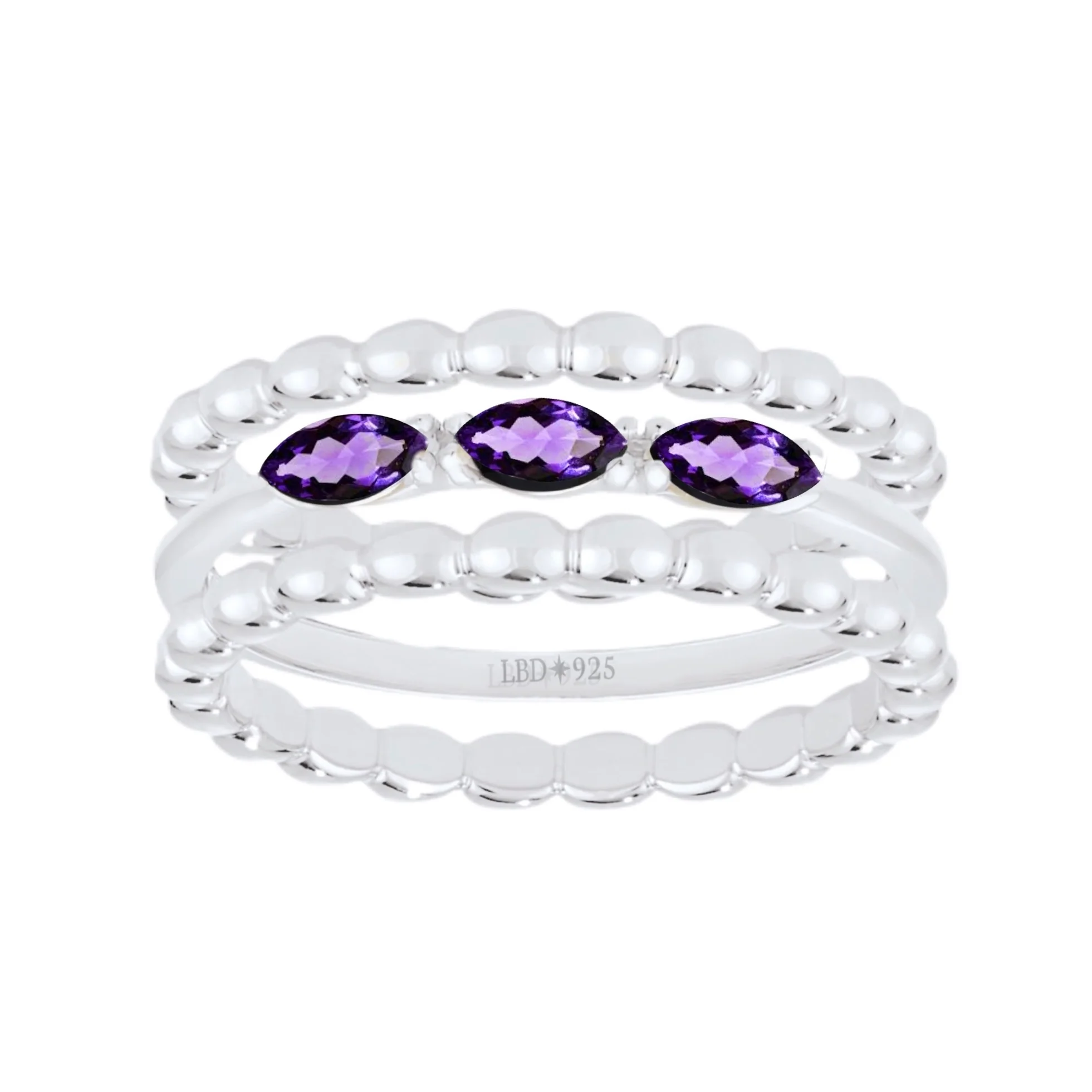 Laihas Three Of Cups Amethyst Ring Set