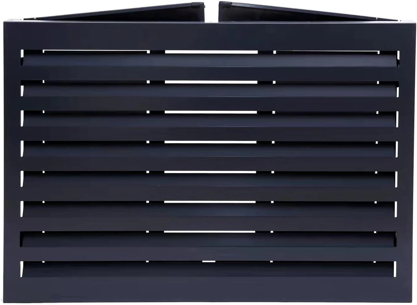 Qventi Abdeckung für Klimaanlage - Anthrazit/Grau - Aluminium - Schutzgitter - Verkleidung - Einfache Montage - Größe S - Außenmaße (LxBxH): 100 x 50 x 75 cm
