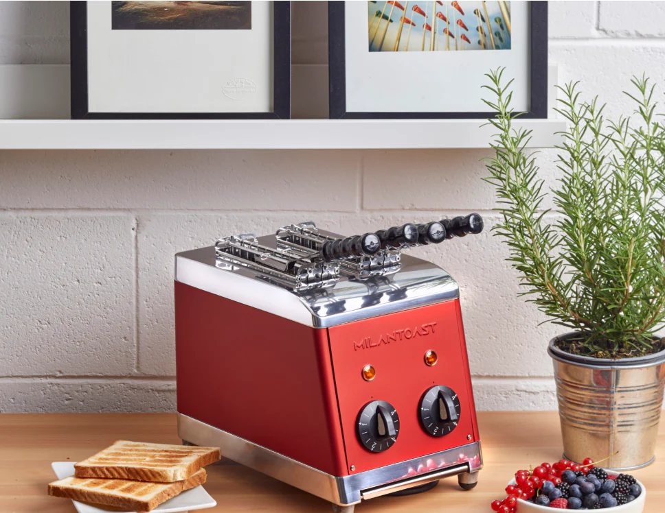 Milantoast Tostapane 2 Fette con Pinze e Accessorio per Panini