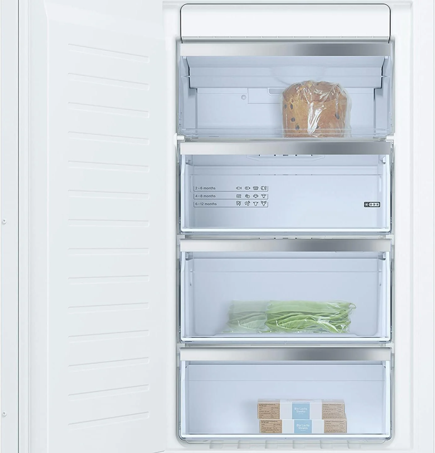 Bosch GIV11ADC0 Serie 6 Congelatore da incasso, 95 kWh, anno, 70 l, LowFrost, FreshSense, 72 x 56