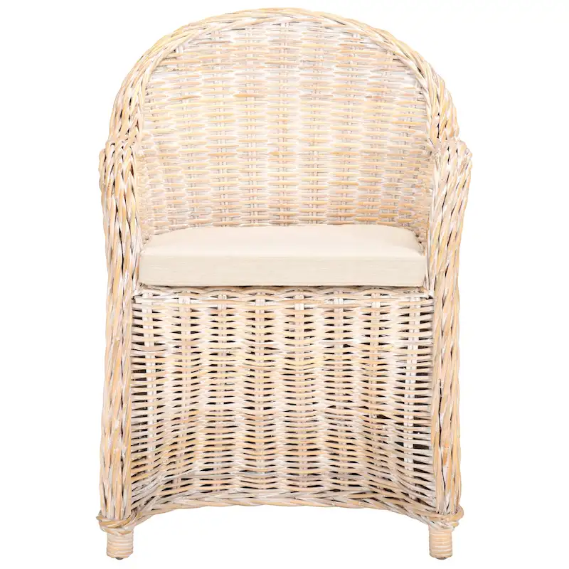 SAFAVIEH Sinja Yellow Rattan Club Chair - 24 x 26 x 35 - 24Wx26Dx35H
