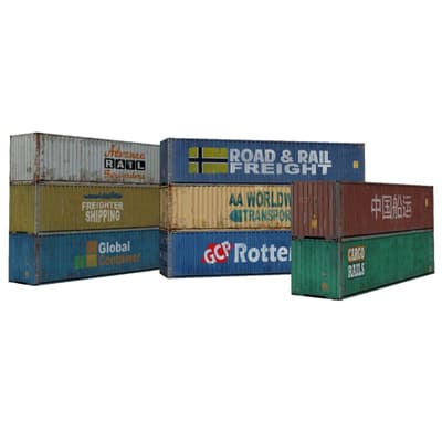 Shipping Containers (8 x 40ft with logos)