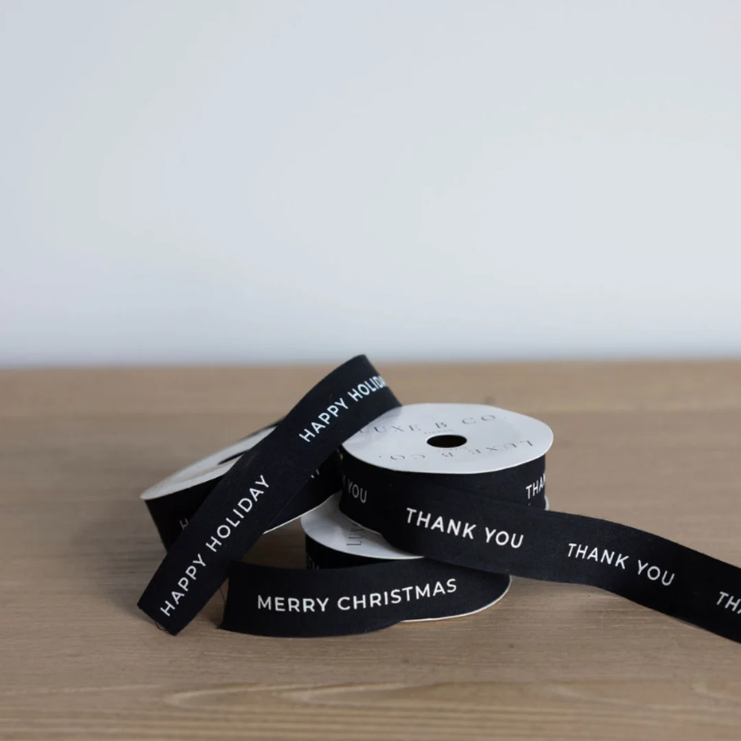 Thank You Ribbon Black
