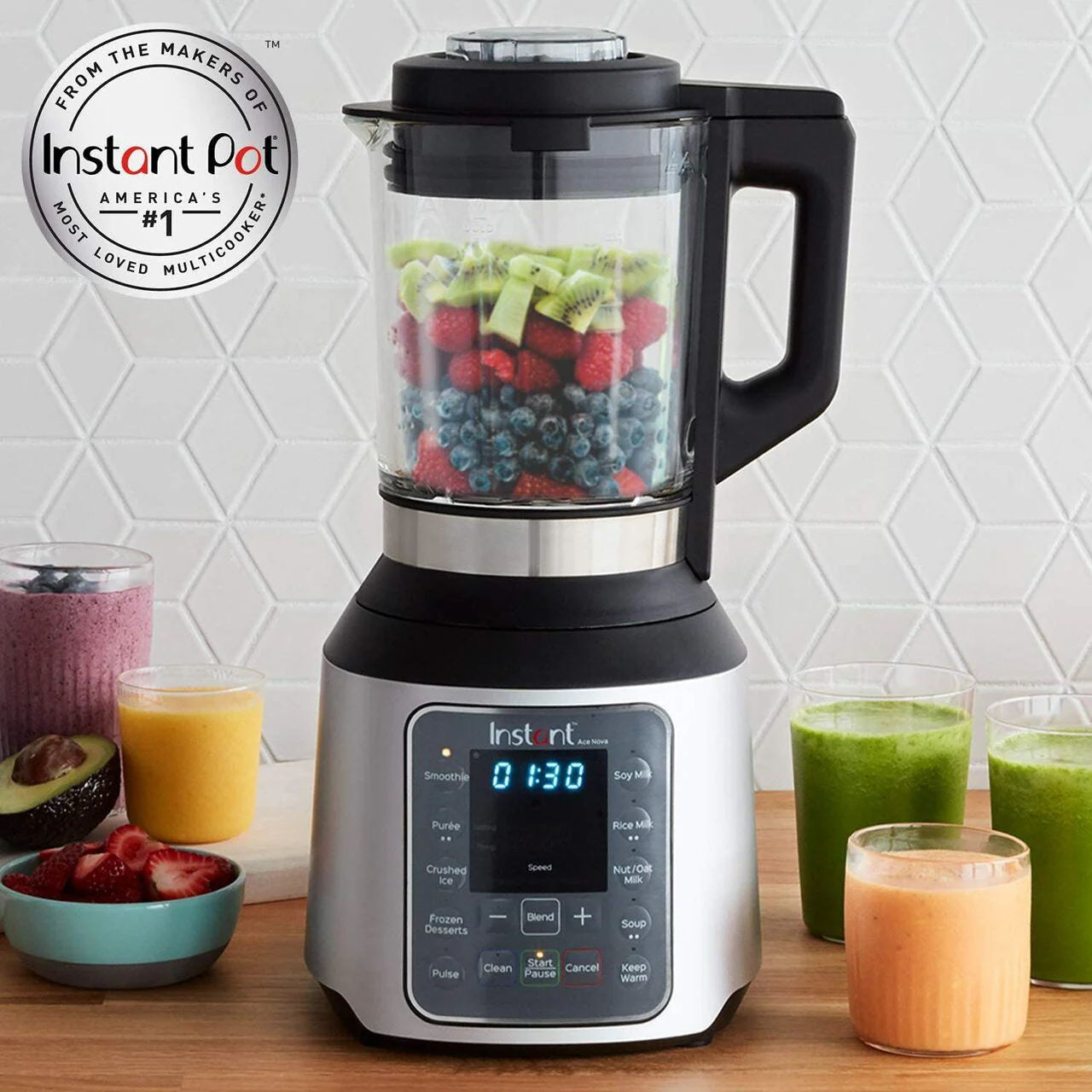 Instant Ace Nova Cooking Blender, Hot and Cold, 9 One Touch Programs, 54 oz, 1000W