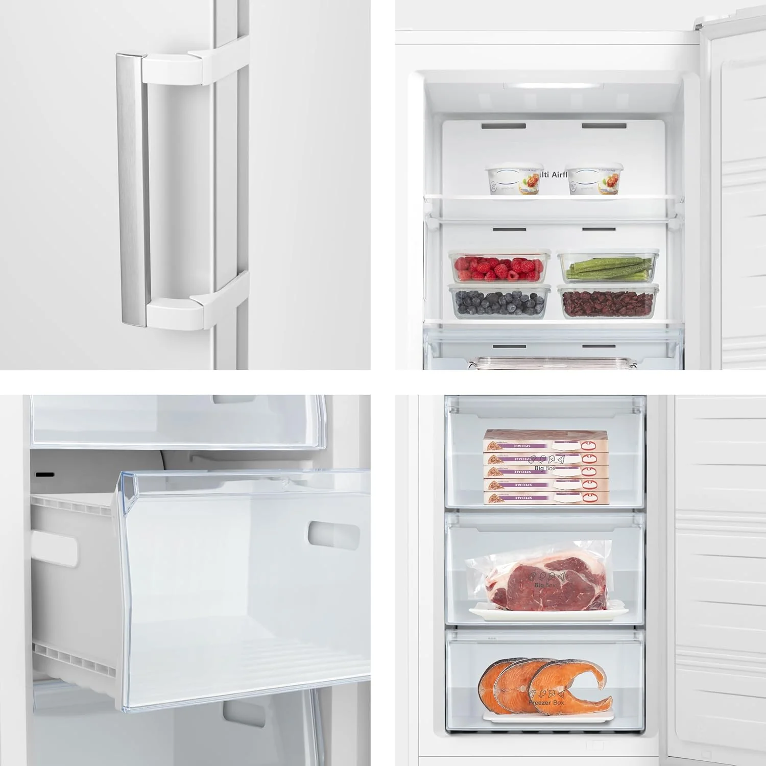 Hisense FV191N4AW2 Congelatore verticale/ Total No Frost/ Super Freeze/ Allarme porta/ Multiflow 360°/ BigBox/ 143,4 cm/ Congelatore 147 l/ 41 dB/ 205 kWh/Bianco