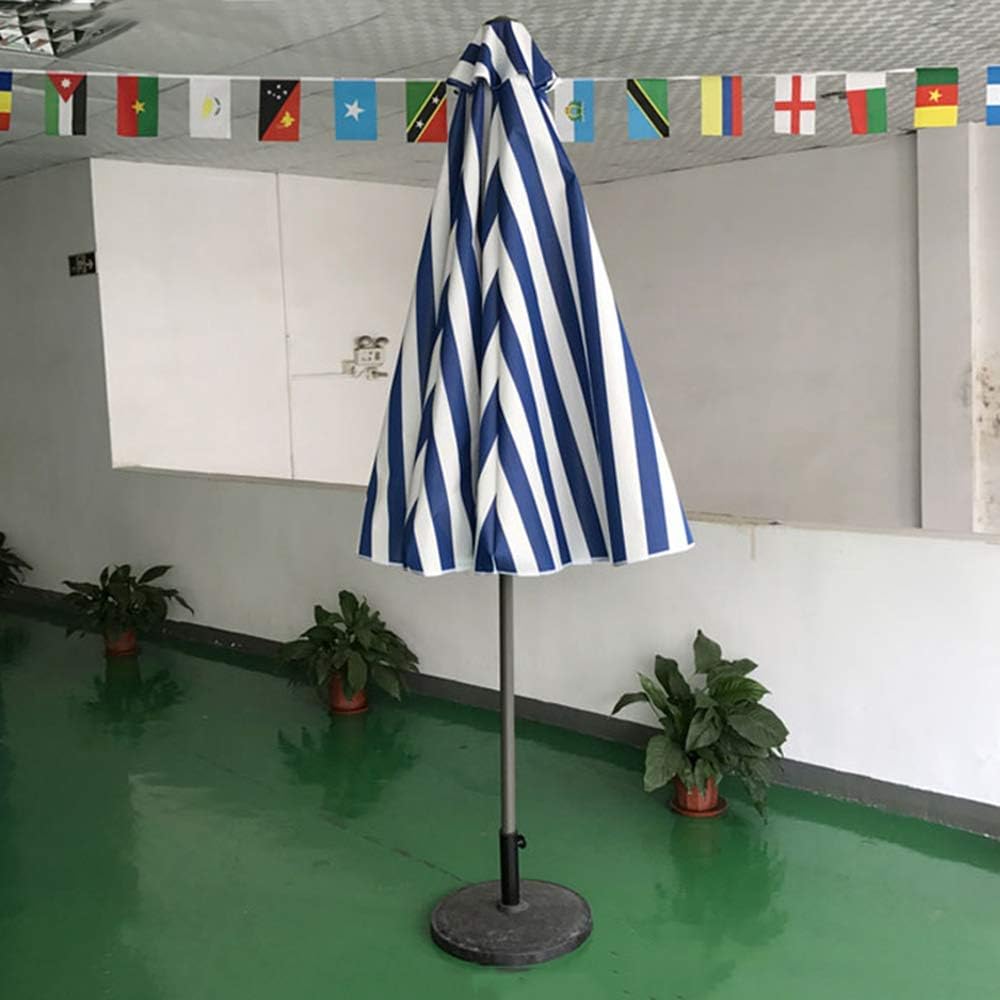 Garten Parasole Parasol, 9ft/2,7 m Fashion Stripes Gartentisch Regenschirm mit Kurbelgriff für Outdoors, für/Strand/Pool Regenschirme, UV50+, Anti-Light-Regen, 8Ribs, Eisen im Freien Parasole im