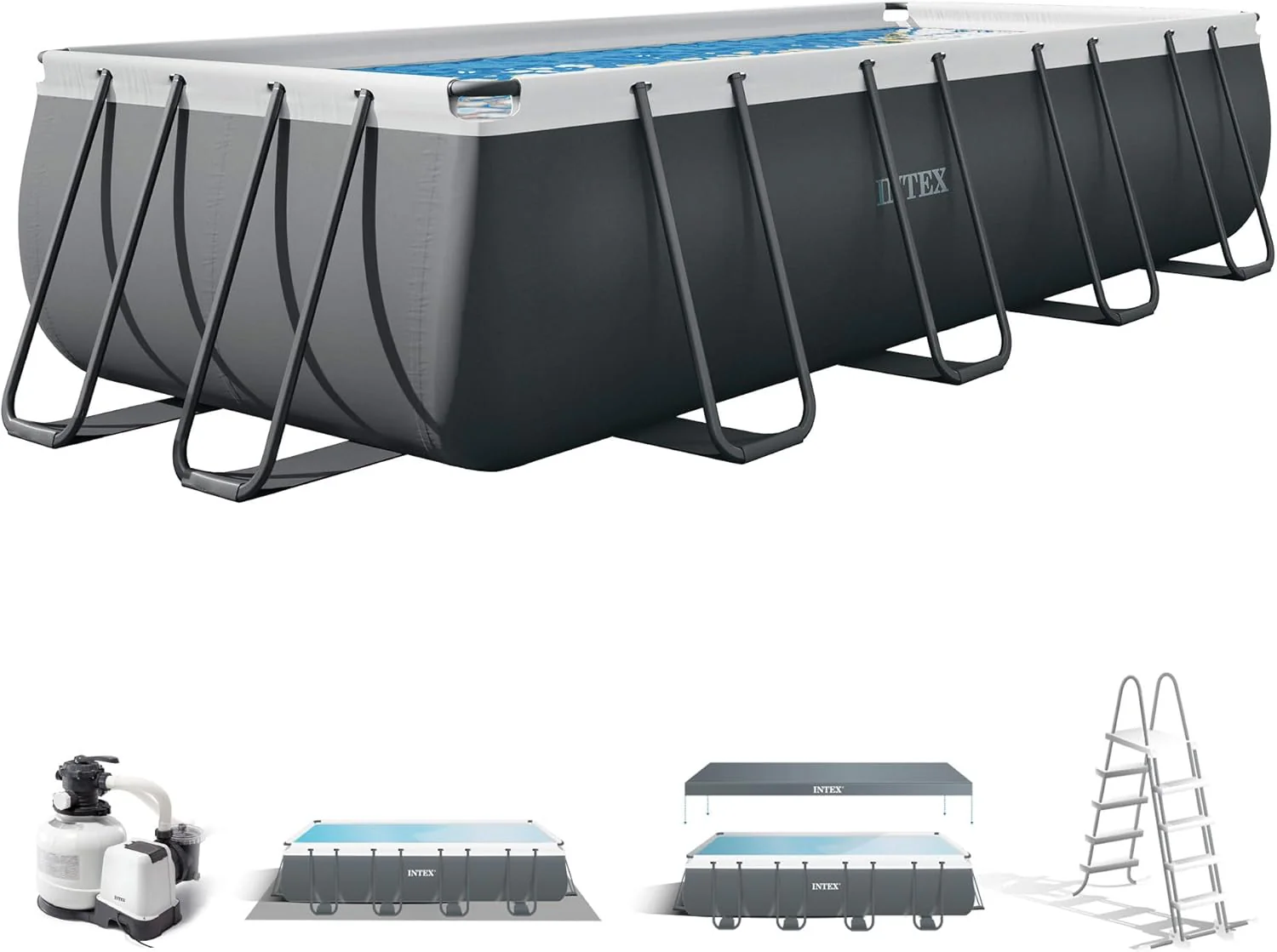Intex 55220 – Removable Rectangular Ultra XTR Frame Pool 549 x 274 x 132 + Filter