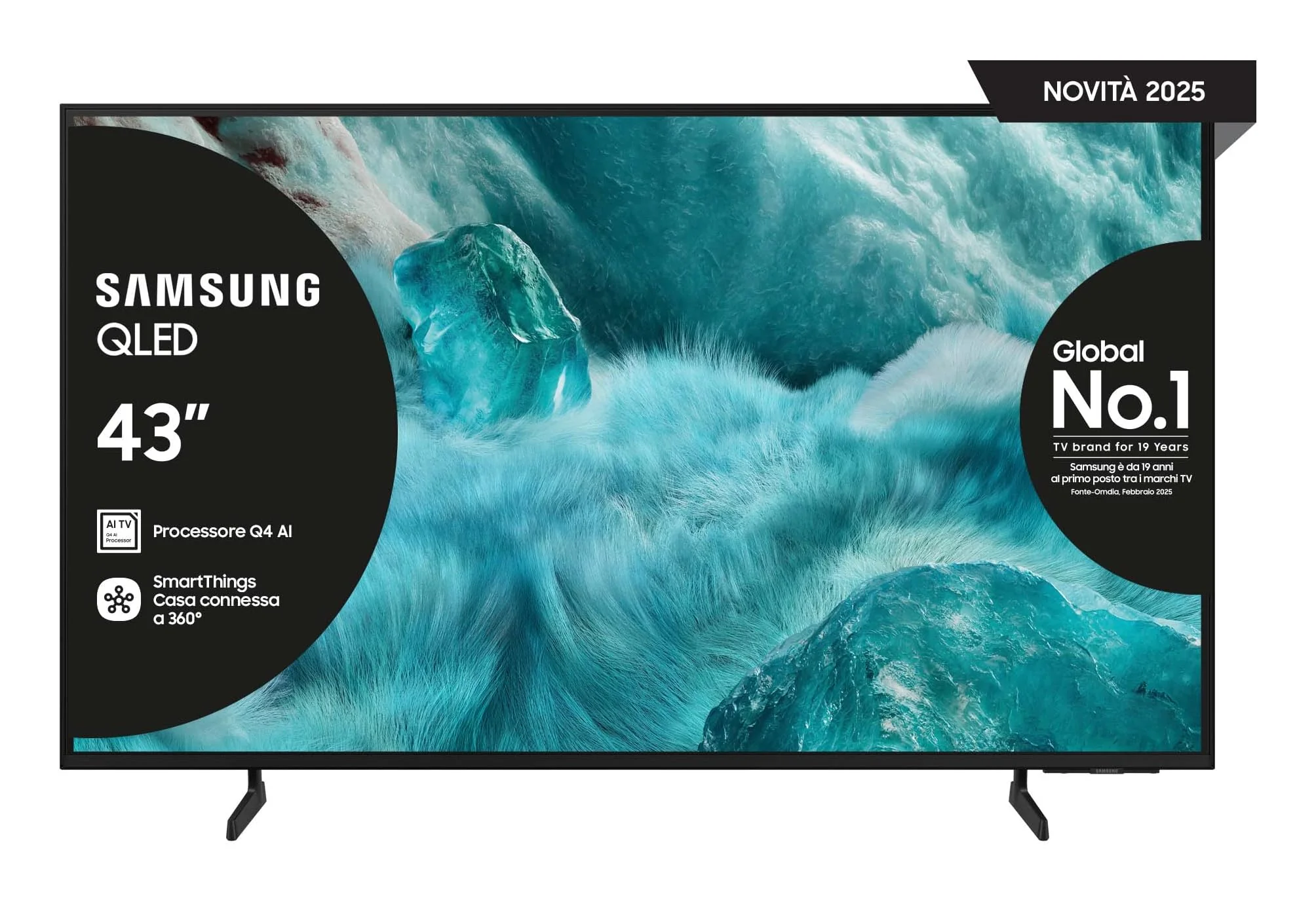 Samsung QLED Q7F 4K Smart TV 43 Zoll (108 cm) mit AI-Vision, 100% Farbvolumen mit Quantum Dot, HDR10+, Q4 AI Prozessor, One UI Tizen, Wi-Fi, Bluetooth 5.3 und Motion Xcelerator