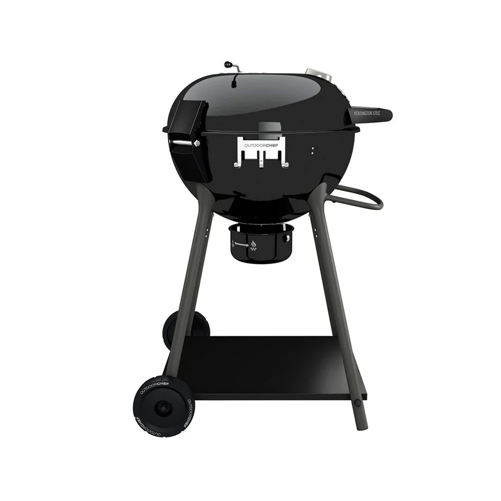 2026 Barbacoa de Carbón Outdoorchef KENSINGTON 570 C – Sistema Slide-Trichter para calor directo/indirecto – Negro