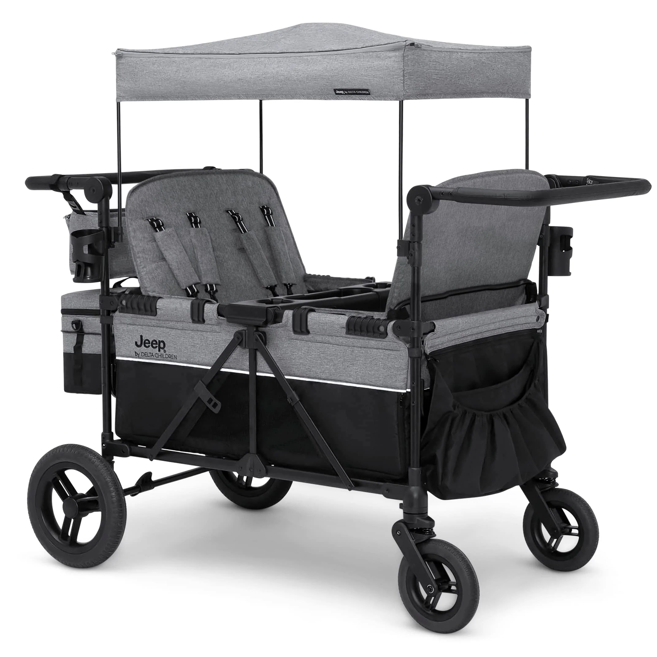 Jeep Wrangler Deluxe 4 posti passeggino Wagon di Delta Children