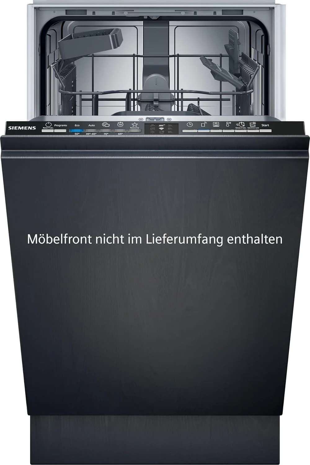 Siemens SR65YX08ME, iQ500 Smarter Geschirrspüler Vollintegriert, 45 cm breit, Besteckschublade, Zeolith, extra leise, aquaStop, automatische Türöffnung nach Programmende, varioSpeed, Innenbeleuchtung
