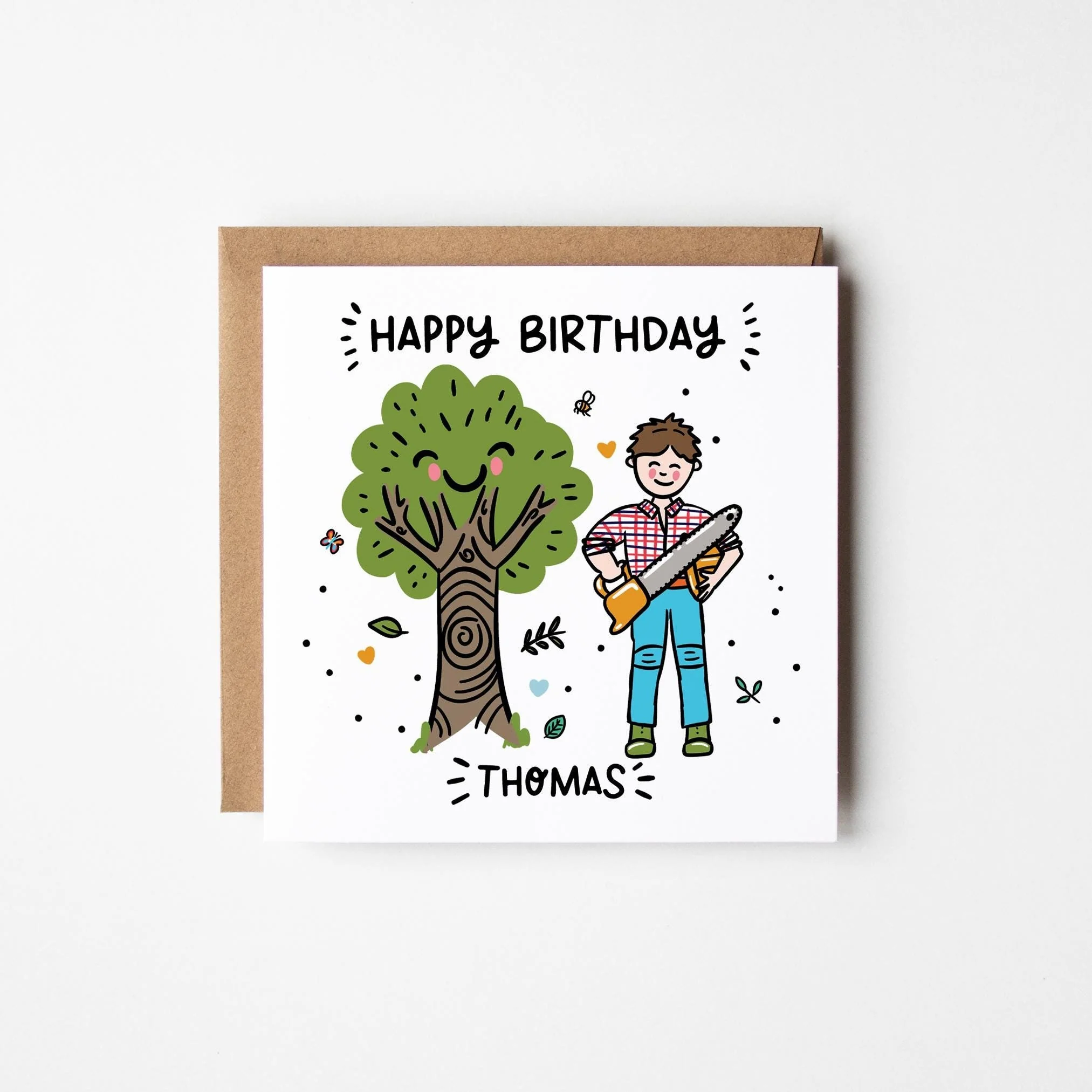 Tree Surgeon's Birthday Card a?�� Personalised Birthday Card for Arborist a?�� Tree Surgeon Birthday Card For Him a?�� Arboriculturalist's Card