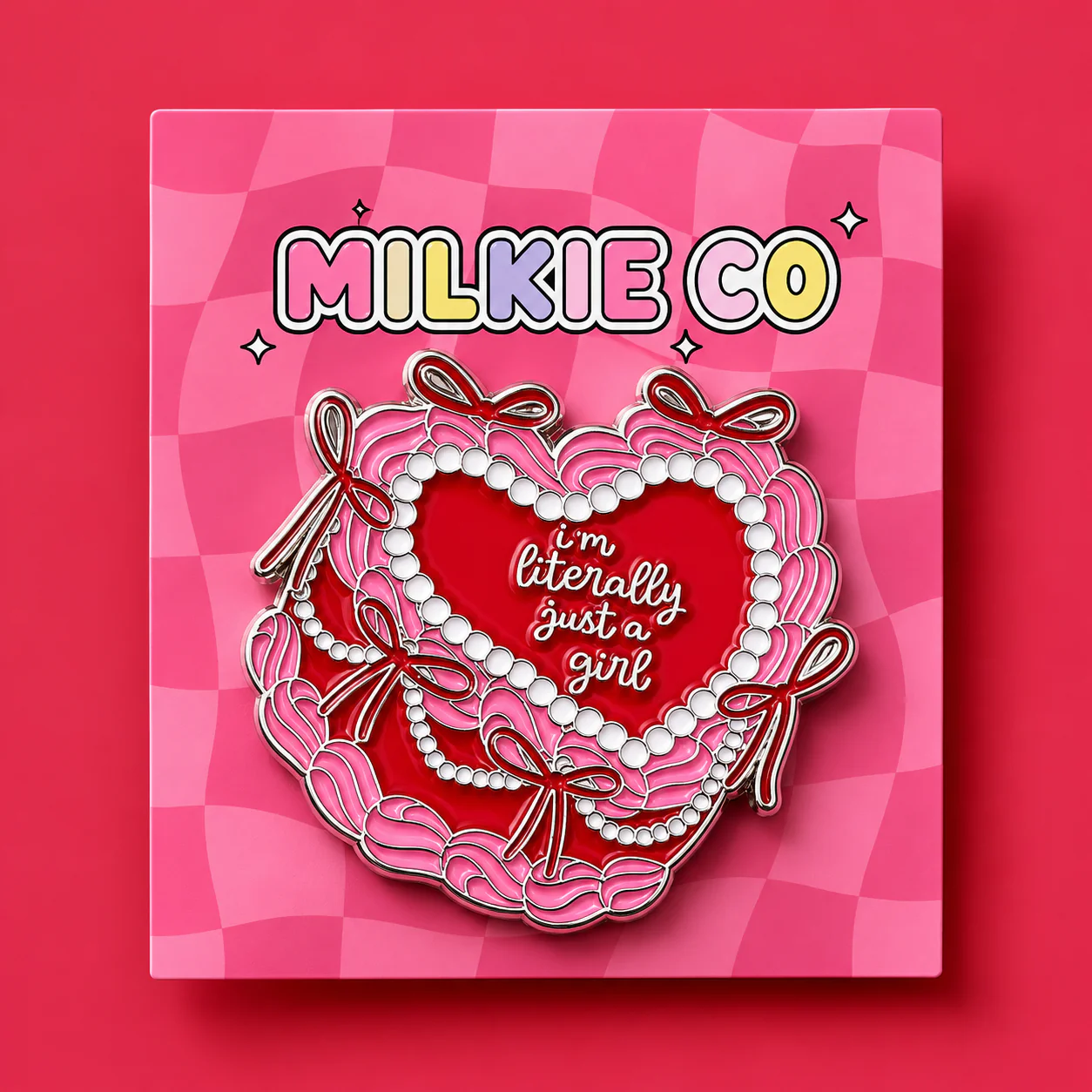 'Just a Girl Cake' Enamel Pin