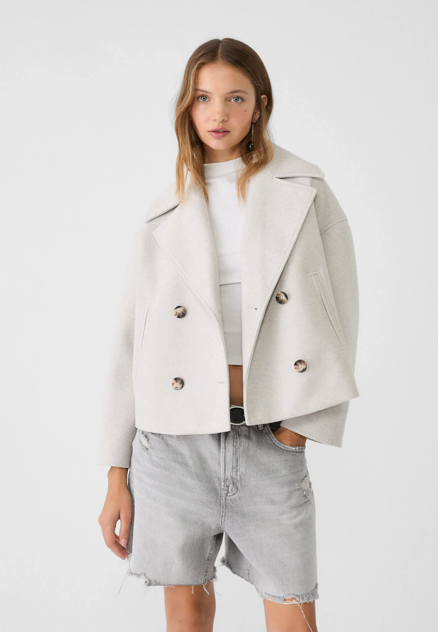 Classic Double Button Short Jacket for Women