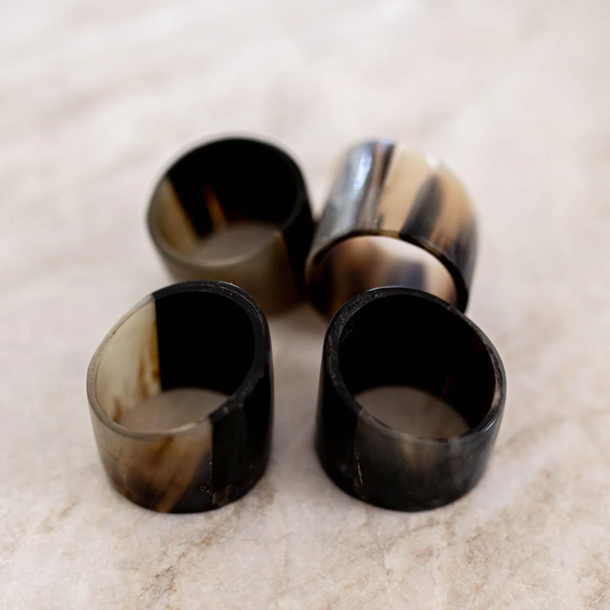 Resin Horn Napkin Rings