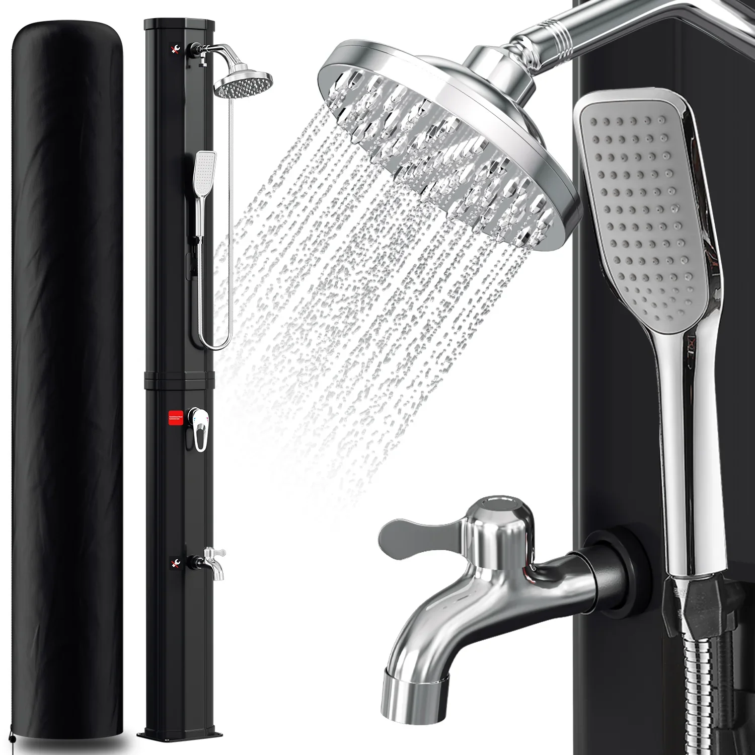 Sonnewelt 60L Solar Shower Tuindouche incl. beschermkap en handdouche