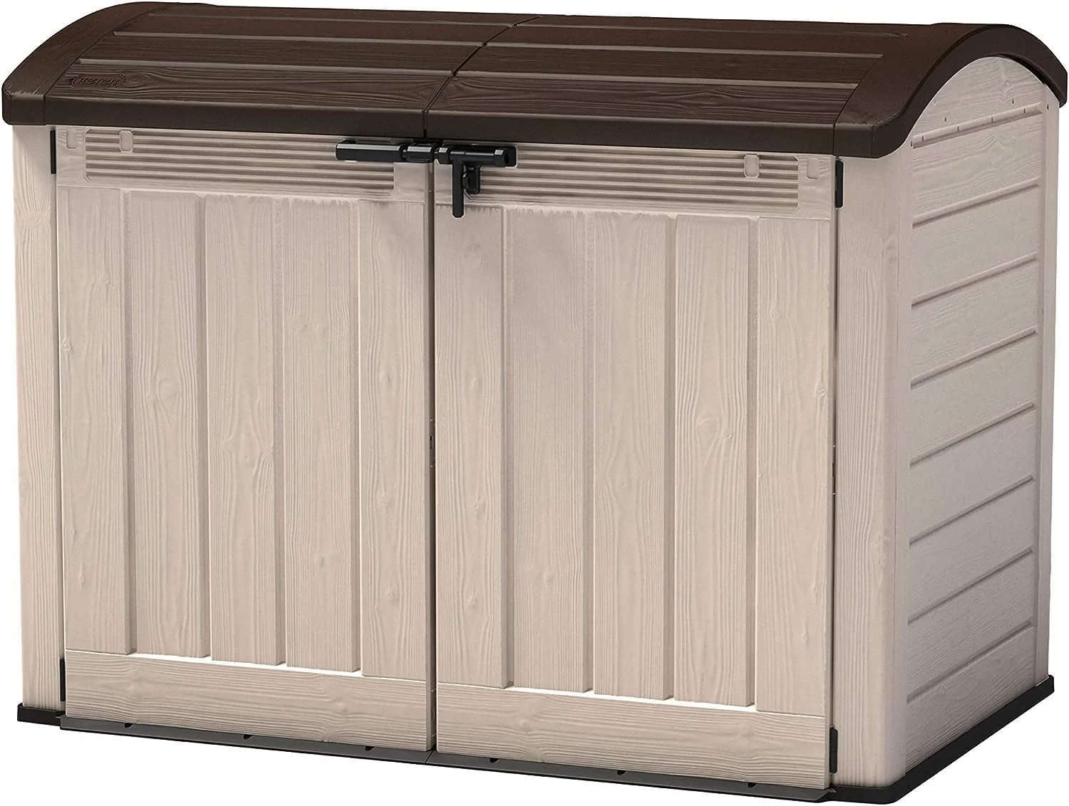 Keter Sio Max Outdoor Garden Shed, Capacity 1200L, Taupe/Beige, 145 x 125 x 82 cm
