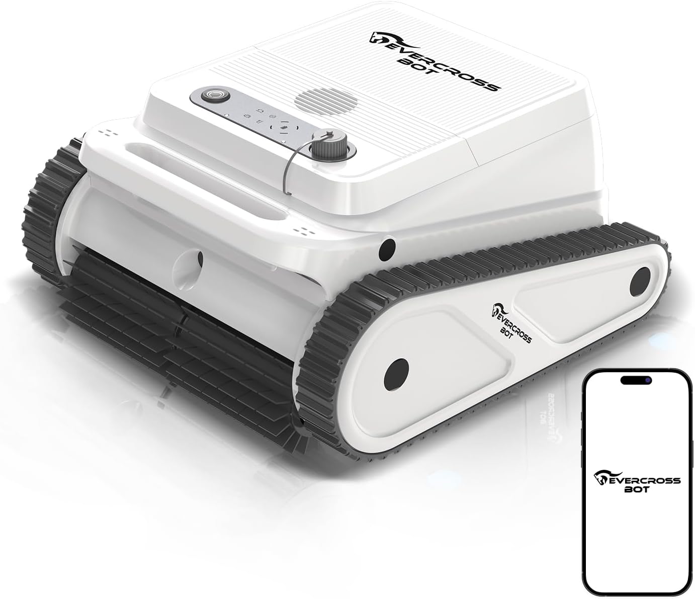 EVERCROSS BOT U8 Robot Piscine Fond et Parois, Robot Piscine sans Fil avec Nettoyage de la Ligne d