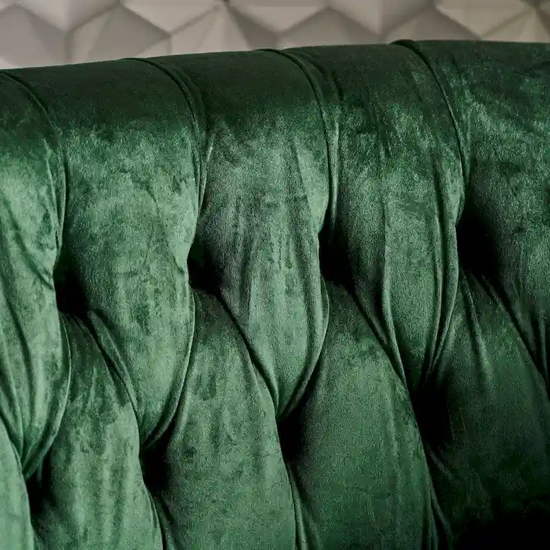 Milani Velvet Tufted Scroll Arm Loveseat by Christopher Knight Home