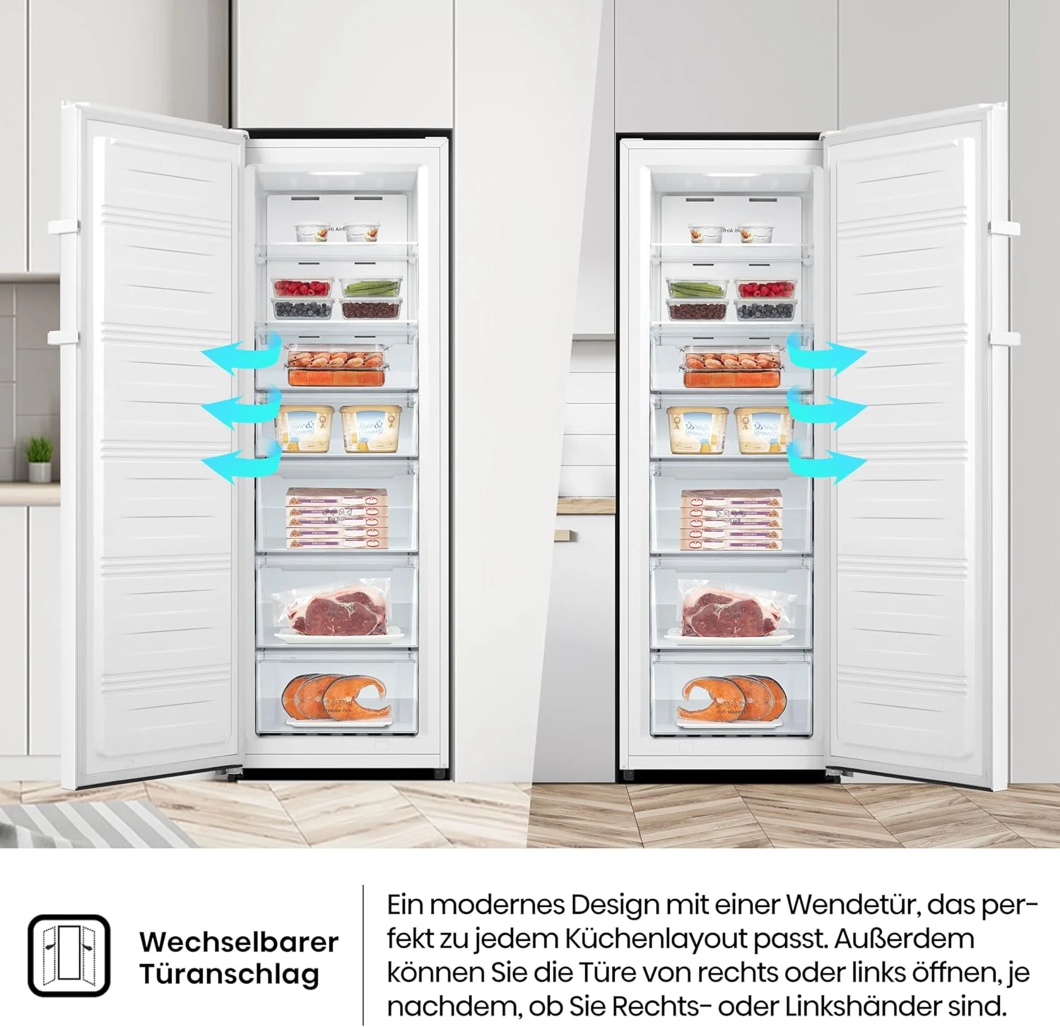 Hisense FV191N4AW2 Congelatore verticale/ Total No Frost/ Super Freeze/ Allarme porta/ Multiflow 360°/ BigBox/ 143,4 cm/ Congelatore 147 l/ 41 dB/ 205 kWh/Bianco