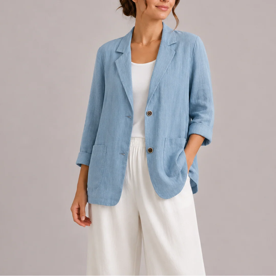 Women��s Linen Blazer Lightweight Elegant Casual Style