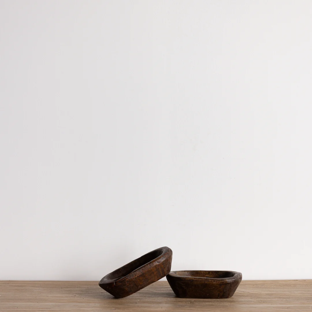 Dark Wooden Mini Dough Bowl