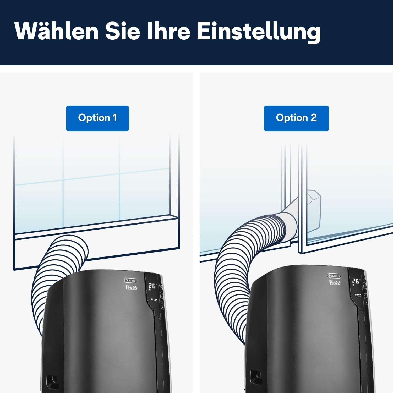 De'Longhi Pinguino PAC EL112 CST WiFi, Mobile Klimaanlage mit MyEcoRealFeel-Technologie für Räume bis zu 110 m³,11.000 BTU/h, 2,9 kW, 63 dB, Entfeuchtungsfunktion, A+, App- und Sprachsteuerung, Weiß