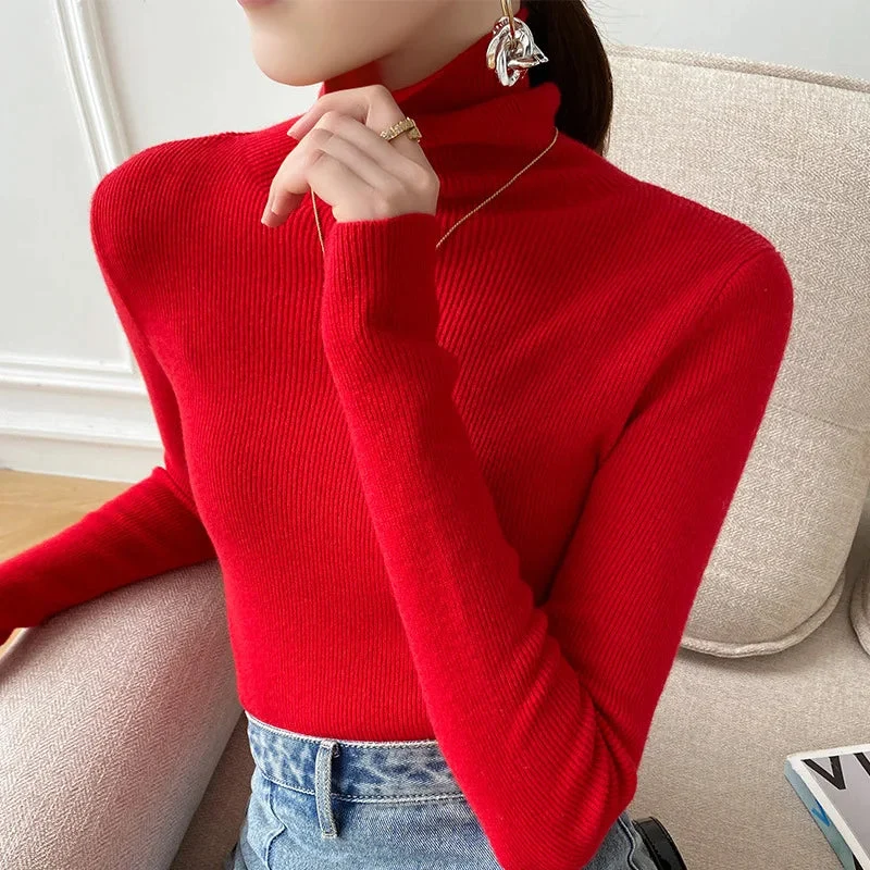 Women��s Turtleneck Sweater Lightweight Slim Fit Design