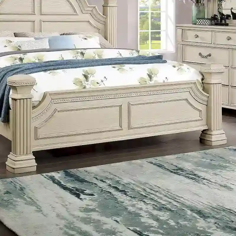 Stroh Traditional Wood 3-piece Poster Bedroom Set with USB by Furniture of America