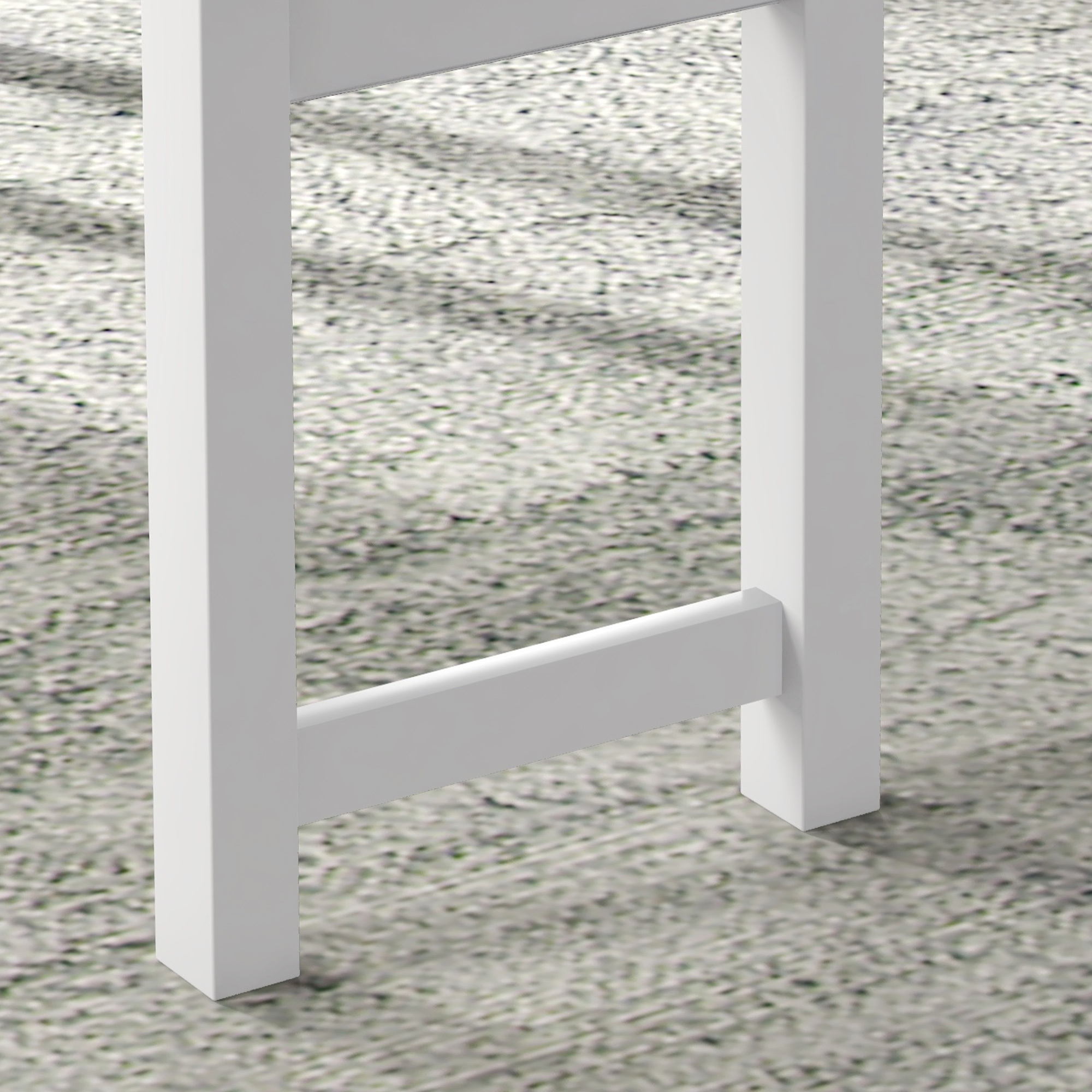 HOMCOM 4-delige eetset, 1 tafel, 1 bank, 2 stoelen, grijs+wit