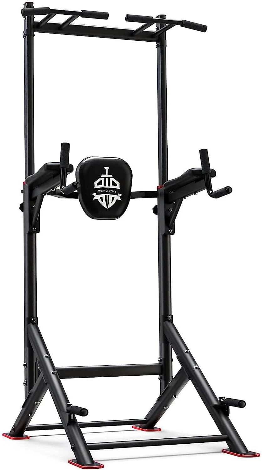 Sportsroyals Power Tower Pulp Up Bar Station, 450 lbs stable suspended immersion tilt station
