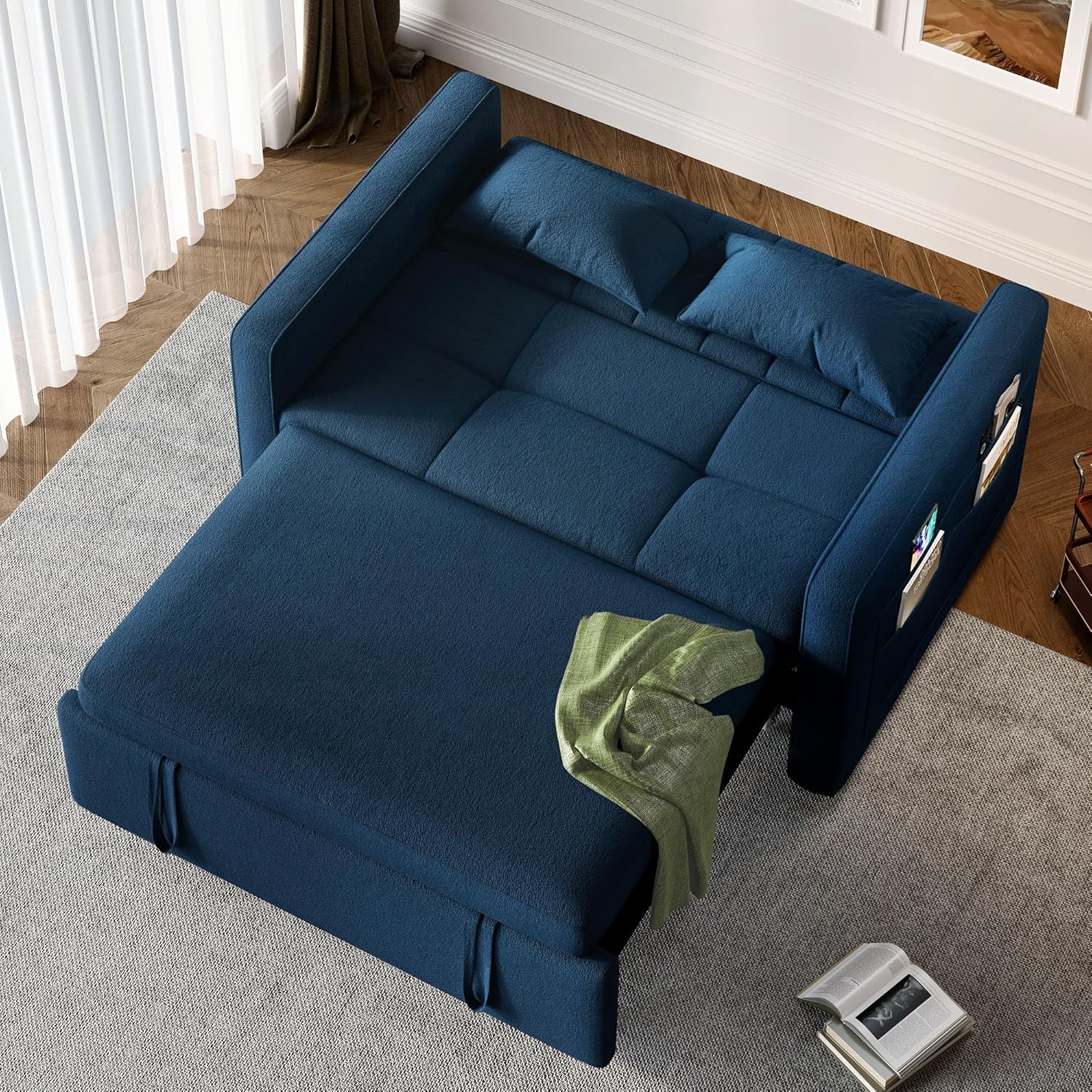 DWVO 3-in-1 Convertible Sofa Bed, 55