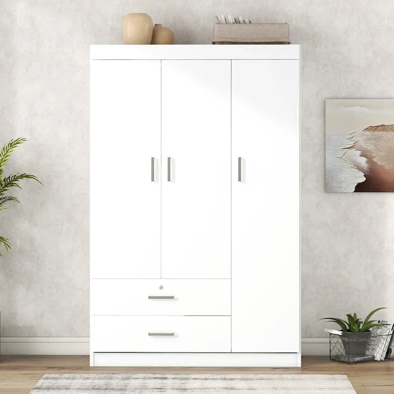 3-Door Wardrobe with 2 Drawers