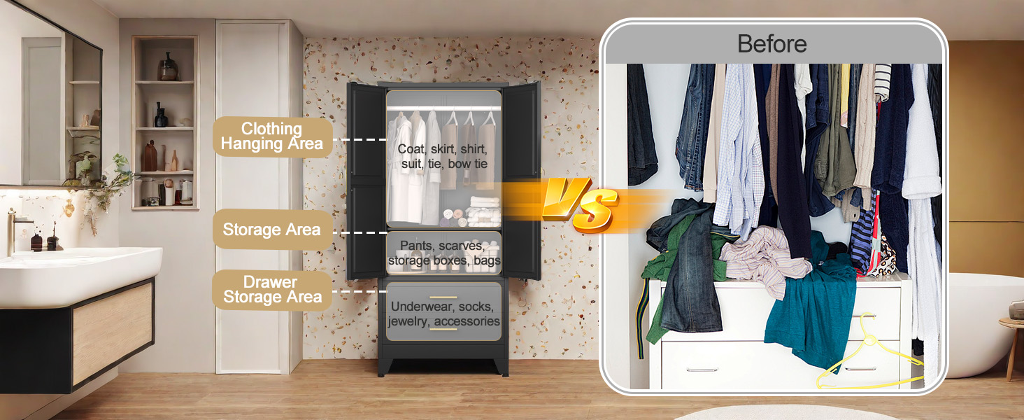 Metal Clothing Storage Cabinet
